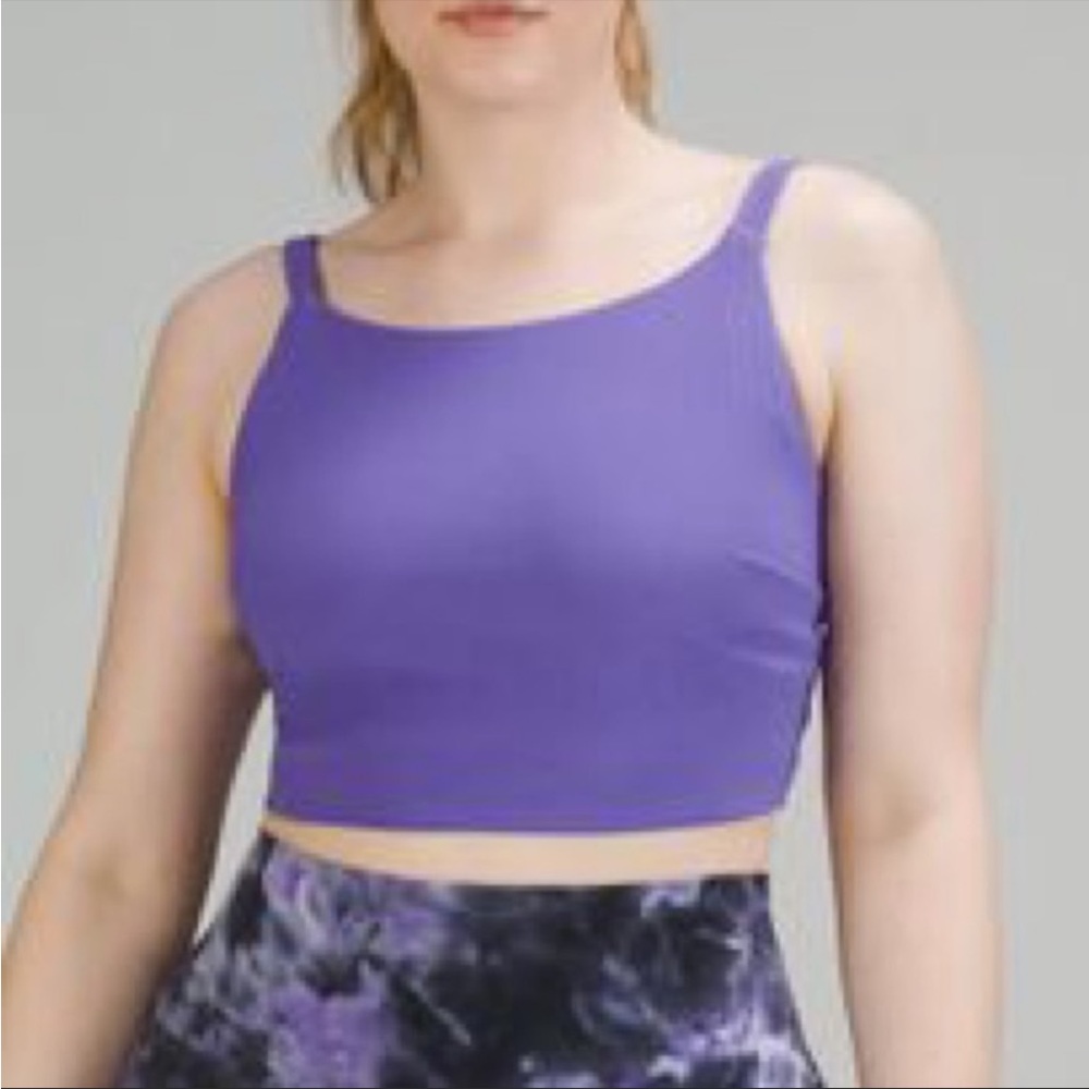 NWT Lululemon Ribbed Twist Back Yoga Bra in Charged Indigo Size 8